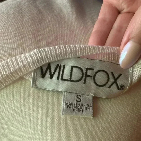 WILDFOX Summer Flamingo Lightweight Cotton Cashmere Blend Sweater size small - Picture 5 of 6